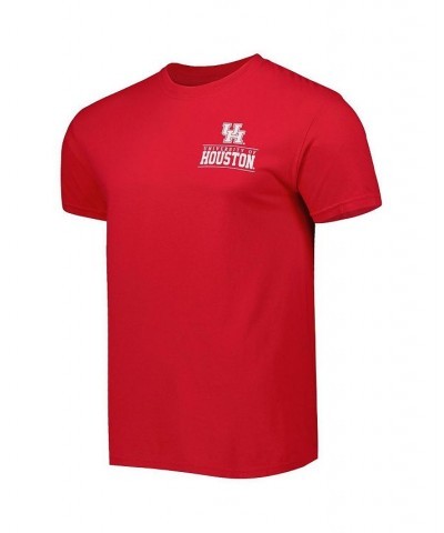 Men's Red Houston Cougars Logo Campus Icon T-shirt $22.39 T-Shirts