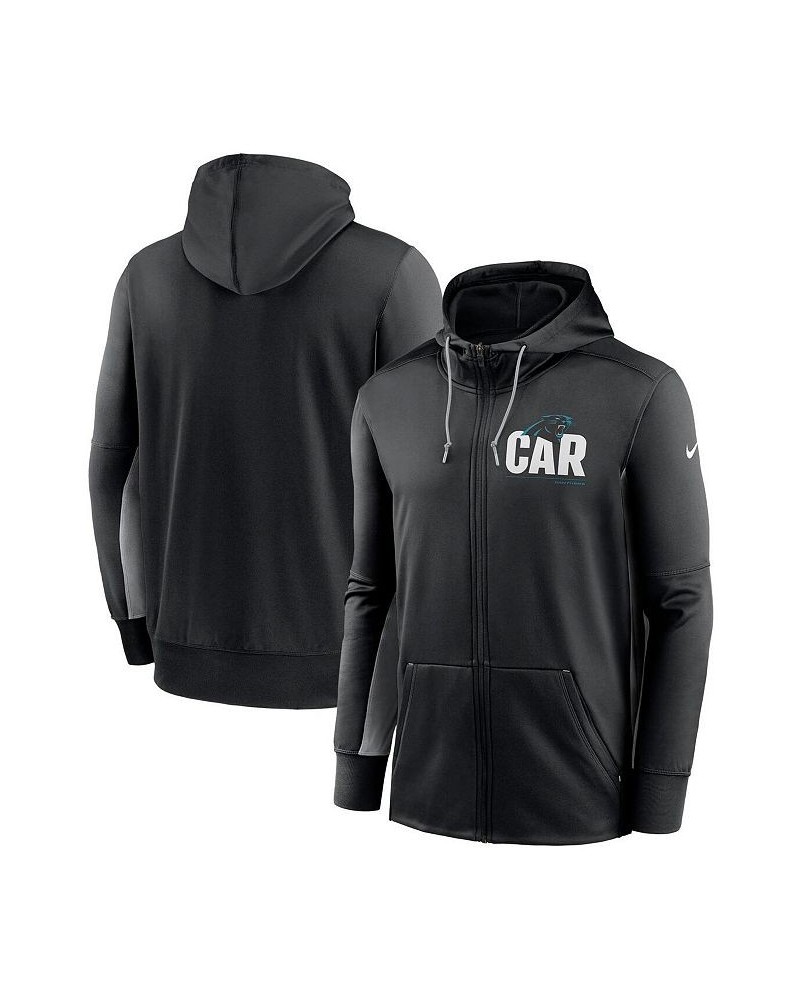 Men's Black and Gray Carolina Panthers Mascot Performance Full-Zip Hoodie $47.69 Sweatshirt