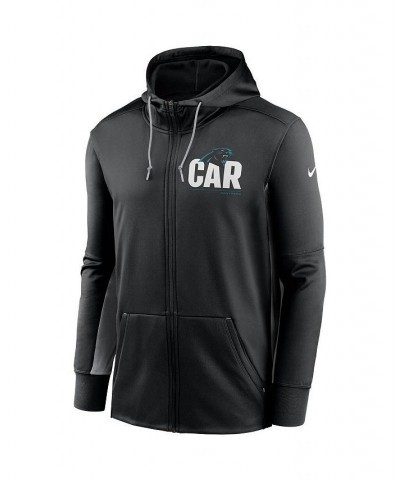 Men's Black and Gray Carolina Panthers Mascot Performance Full-Zip Hoodie $47.69 Sweatshirt