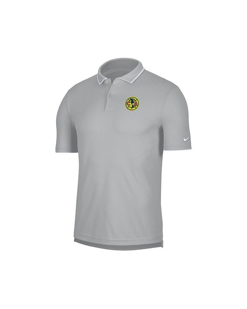 Men's Gray Club America Collegiate Polo Shirt $32.50 Polo Shirts