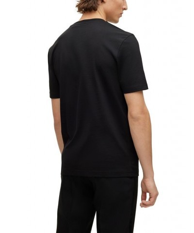 BOSS Men's Printed Logo Cotton-Jersey Regular-Fit T-shirt Black $48.40 T-Shirts