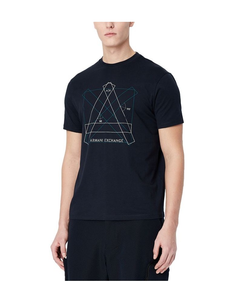 Men's Modern Blueprint Logo Graphic T-Shirt Blue $27.95 T-Shirts