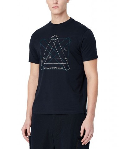 Men's Modern Blueprint Logo Graphic T-Shirt Blue $27.95 T-Shirts