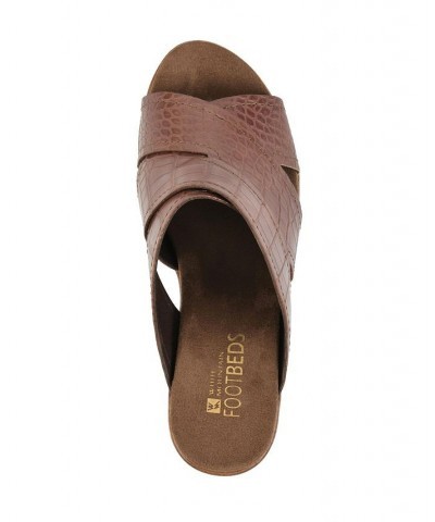 Alive Platform Slide Sandal Brown $43.61 Shoes