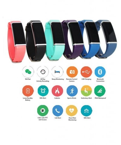 Purple Rubber Band Activity Tracker and Heart Rate Monitor Watch 19mm $24.60 Watches