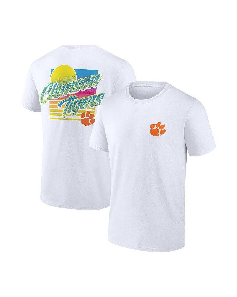 Men's Branded White Clemson Tigers High Hurdles T-shirt $14.70 T-Shirts