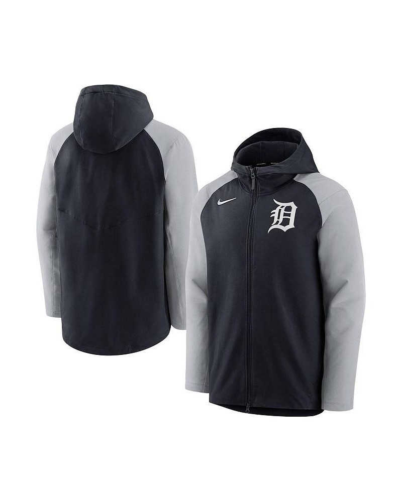 Men's Navy, Gray Detroit Tigers Authentic Collection Performance Raglan Full-Zip Hoodie $43.20 Jackets