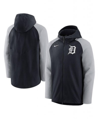 Men's Navy, Gray Detroit Tigers Authentic Collection Performance Raglan Full-Zip Hoodie $43.20 Jackets