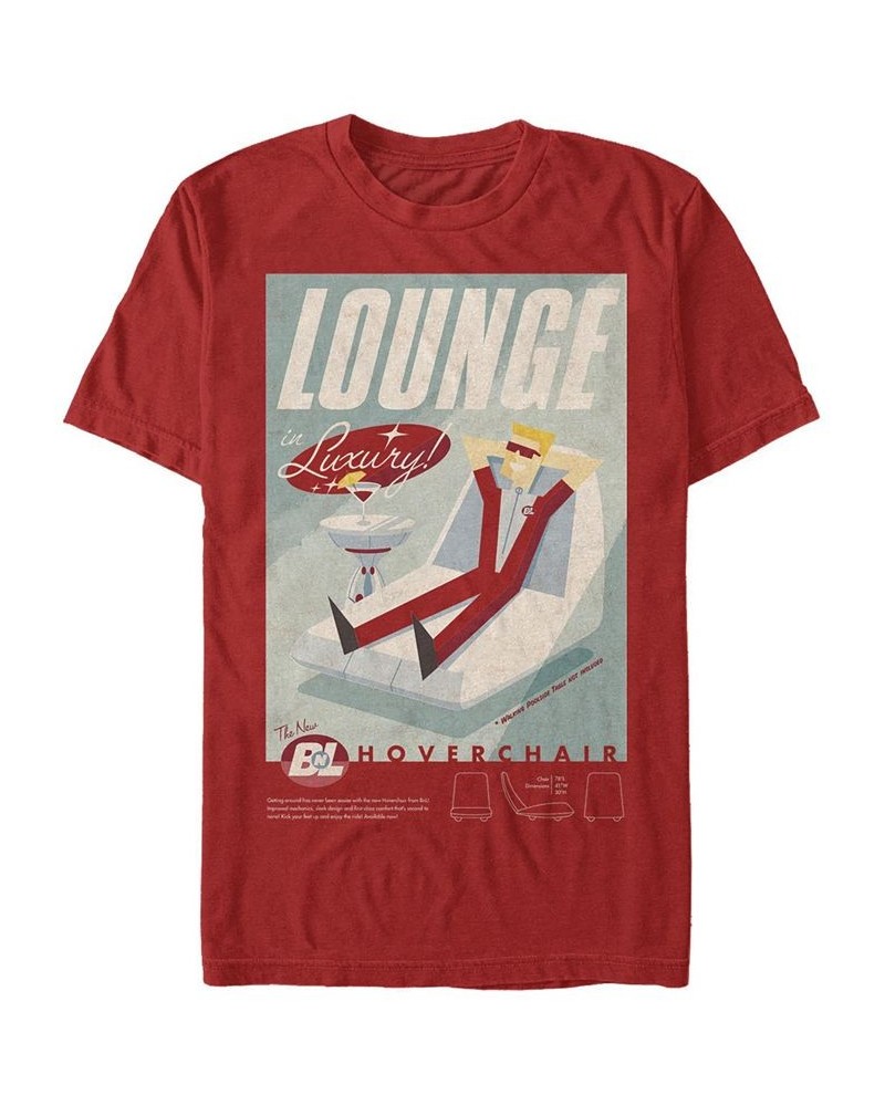 Men's Lounge Poster Short Sleeve Crew T-shirt Red $20.64 T-Shirts