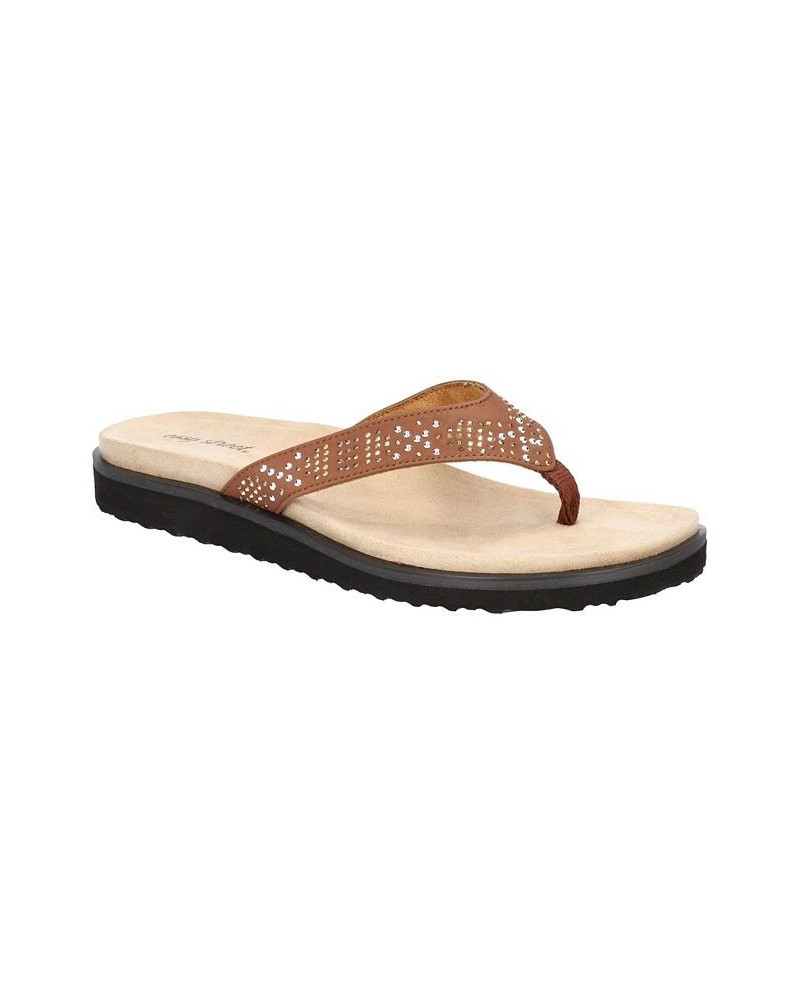 Women's Stevie Thong Sandals Tan/Beige $29.90 Shoes