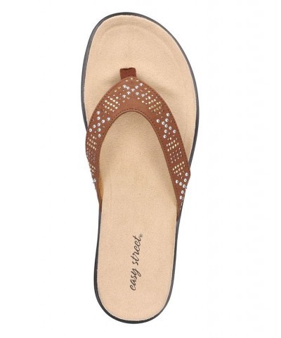 Women's Stevie Thong Sandals Tan/Beige $29.90 Shoes