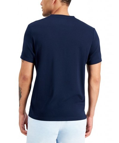 Men's Solid Henley Blue $10.39 T-Shirts