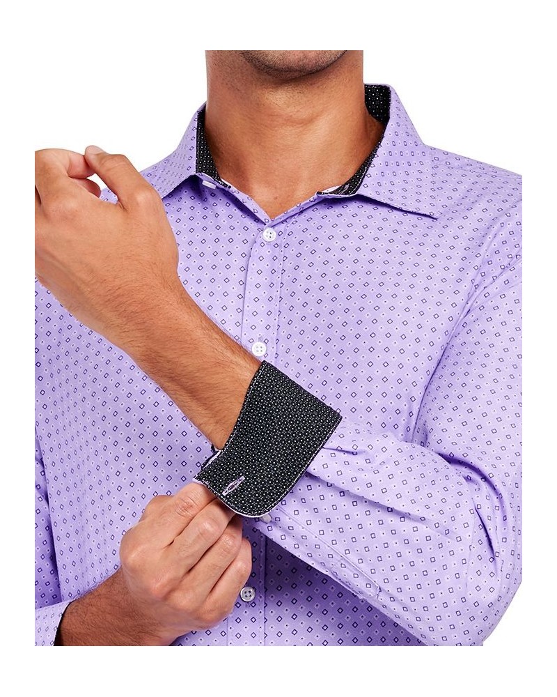 Men's Regular Fit Performance Wrinkle Free Dress Shirt Lilac $13.54 Dress Shirts