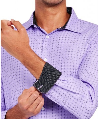 Men's Regular Fit Performance Wrinkle Free Dress Shirt Lilac $13.54 Dress Shirts