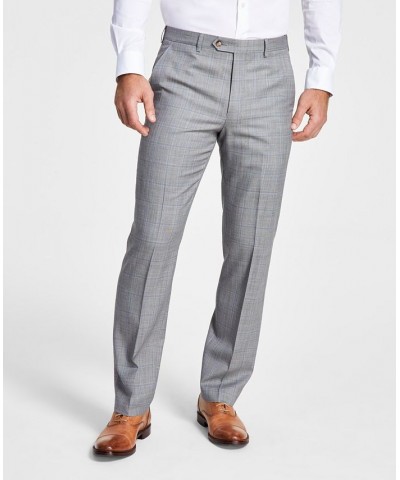 Men's Classic-Fit UltraFlex Stretch Plaid Suit Jacket & Suit Pants Gray $78.63 Suits