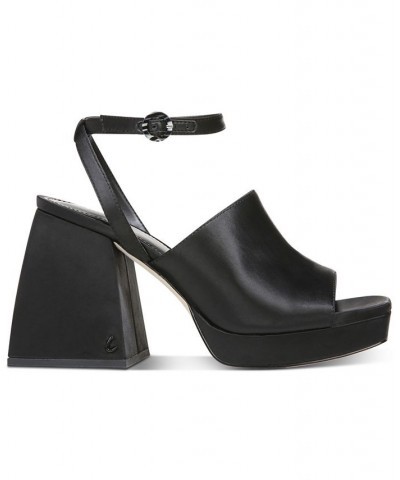 Miranda Two-Piece Platform Sandals Black $42.57 Shoes