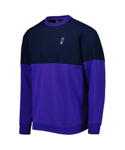 Men's Navy and Purple Argentina National Team Graphic Pullover Sweatshirt $43.20 Sweatshirt