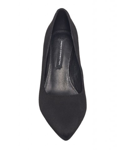 Women's Kate Classic Pointy Toe Stiletto Pumps Black Suede $20.97 Shoes