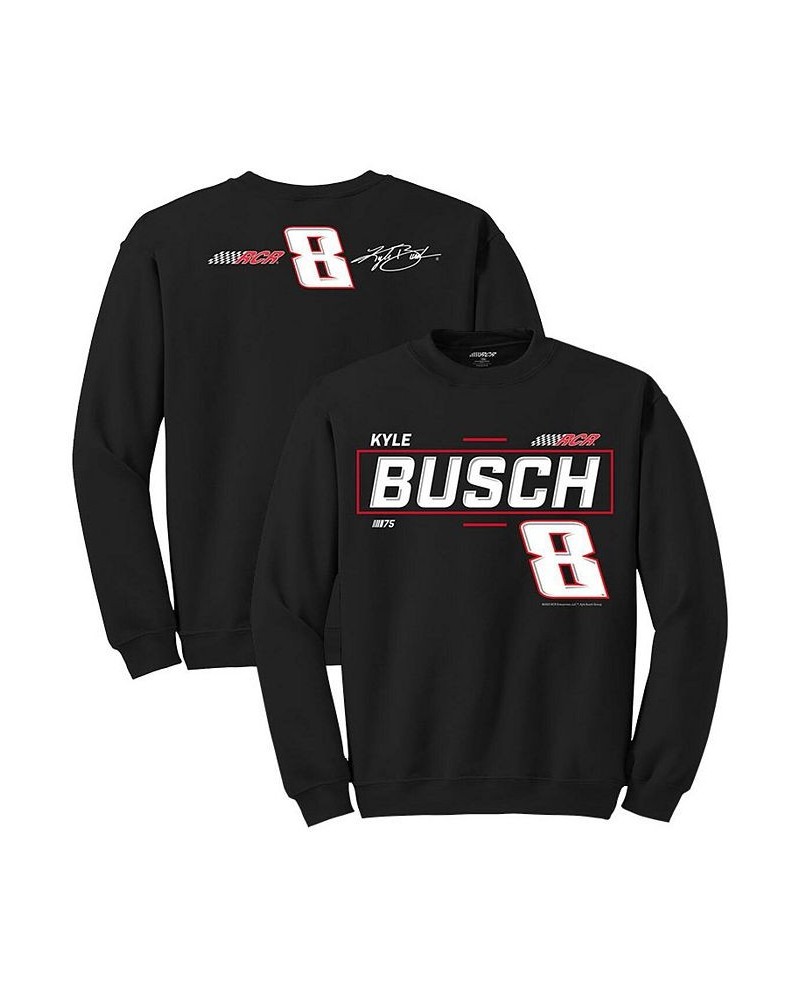 Men's Black Kyle Busch 2-Spot Pullover Sweatshirt $33.14 Sweatshirt