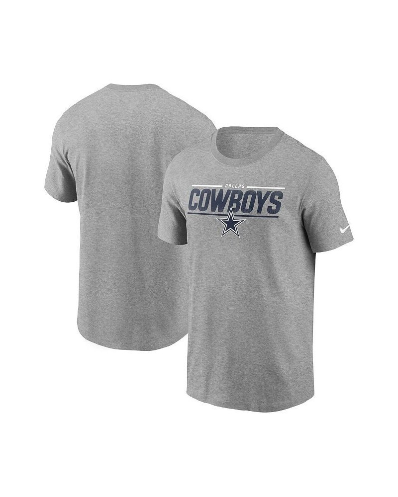 Men's Heathered Gray Dallas Cowboys Muscle T-shirt $18.45 T-Shirts