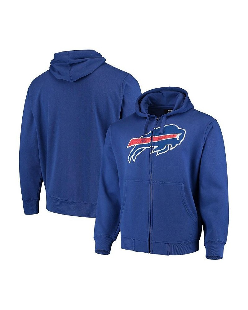 Men's Royal Buffalo Bills Primary Logo Full-Zip Hoodie $33.81 Sweatshirt