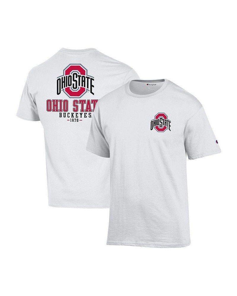 Men's White Ohio State Buckeyes Team Stack 2-Hit T-shirt $23.39 T-Shirts