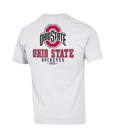 Men's White Ohio State Buckeyes Team Stack 2-Hit T-shirt $23.39 T-Shirts