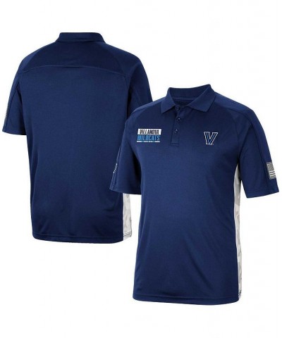 Men's Navy Villanova Wildcats OHT Military-Inspired Appreciation Snow Camo Polo Shirt $32.39 Polo Shirts