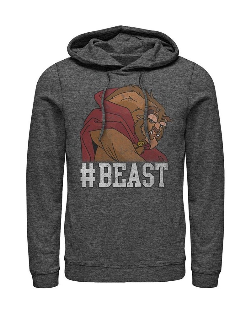 Disney Men's Beauty the Beast Hashtag Beast, Pullover Hoodie Gray $34.31 Sweatshirt