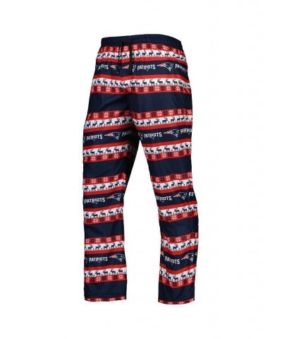 Men's Navy New England Patriots Team Ugly Pajama Set $39.20 Pajama