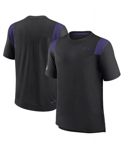 Men's Black Baltimore Ravens Sideline Tonal Logo Performance Player T-shirt $38.49 T-Shirts