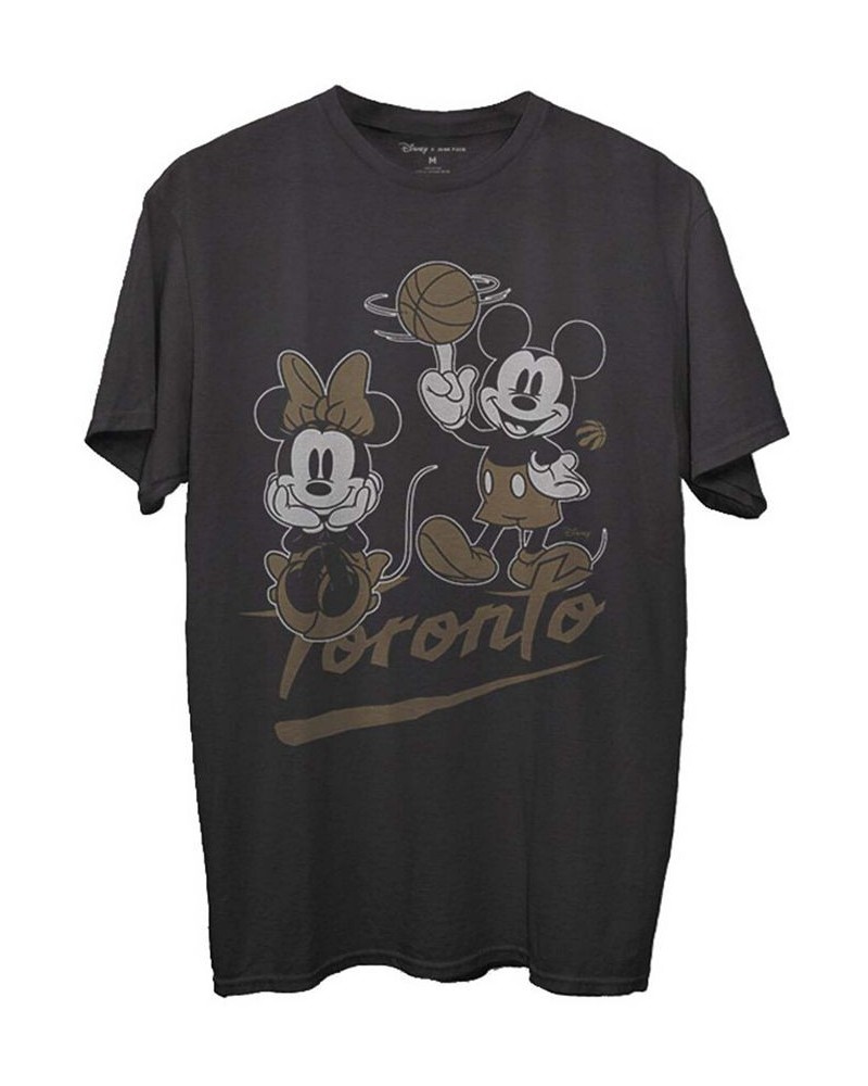 Men's Black Toronto Raptors Disney Mickey Minnie 2020/21 City Edition T-shirt $20.15 T-Shirts