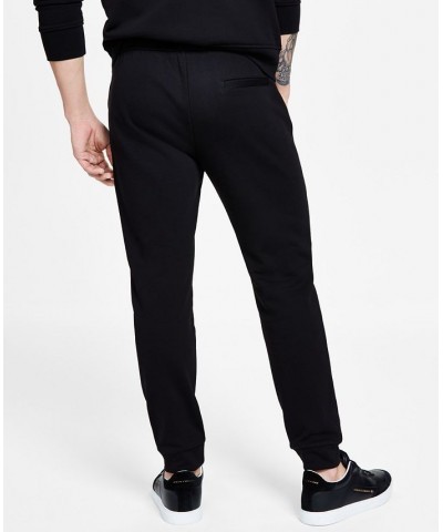 Men's Metallic Logo Embroidered Fleece Joggers Black $52.80 Pants