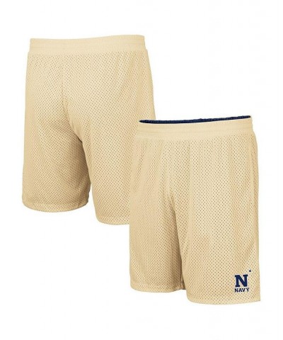 Men's Navy, Gold Navy Midshipmen Wiggum Reversible Wordmark Shorts $25.64 Shorts