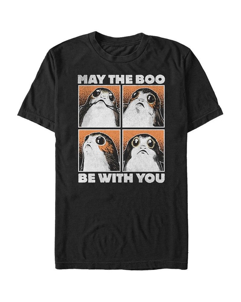 Star Wars Men's Porg May the Boo Be with You Short Sleeve T-Shirt Black $19.24 T-Shirts