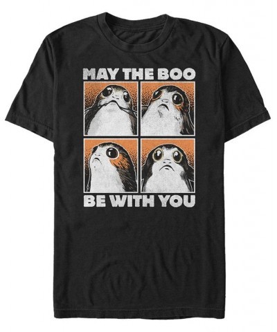 Star Wars Men's Porg May the Boo Be with You Short Sleeve T-Shirt Black $19.24 T-Shirts