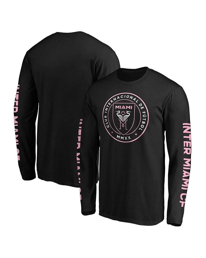 Men's Black Inter Miami CF Eight Long Sleeve T-shirt $19.23 T-Shirts