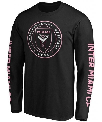 Men's Black Inter Miami CF Eight Long Sleeve T-shirt $19.23 T-Shirts