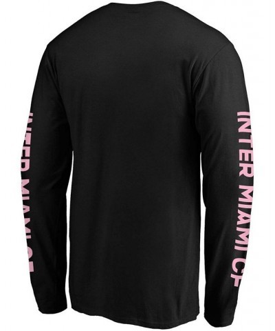 Men's Black Inter Miami CF Eight Long Sleeve T-shirt $19.23 T-Shirts