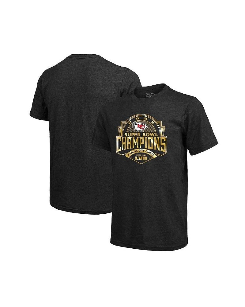 Men's Threads Black Kansas City Chiefs Super Bowl LVII Champions Luxe Foil Tri-Blend T-shirt $26.10 T-Shirts