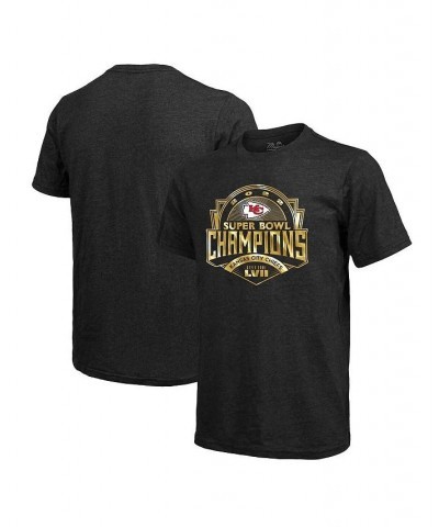 Men's Threads Black Kansas City Chiefs Super Bowl LVII Champions Luxe Foil Tri-Blend T-shirt $26.10 T-Shirts