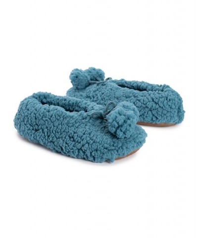 Women's Moisturized and Infused Ballerina Slipper Blue $15.60 Shoes