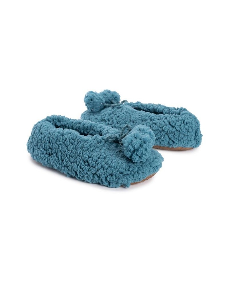 Women's Moisturized and Infused Ballerina Slipper Blue $15.60 Shoes