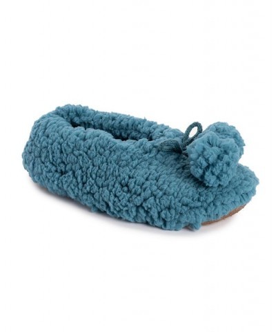 Women's Moisturized and Infused Ballerina Slipper Blue $15.60 Shoes