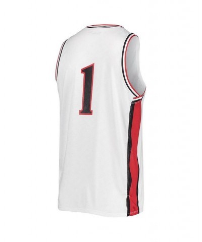 Men's Number 1 White Texas Tech Red Raiders Replica Basketball Jersey $47.25 Jersey