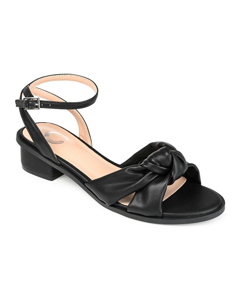 Women's Edythe Knotted Sandals Black $47.50 Shoes