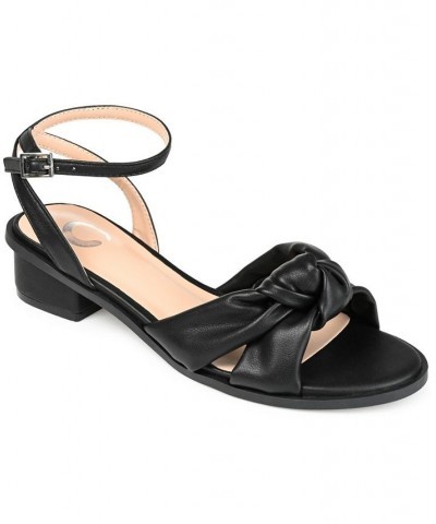 Women's Edythe Knotted Sandals Black $47.50 Shoes