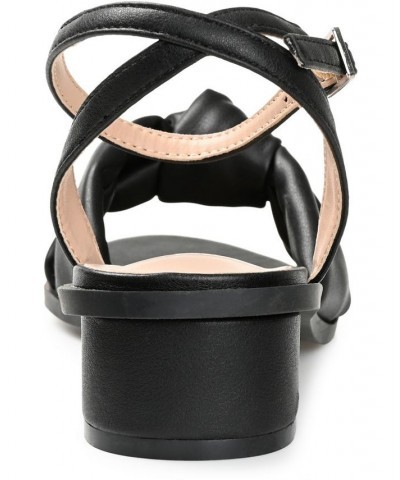 Women's Edythe Knotted Sandals Black $47.50 Shoes