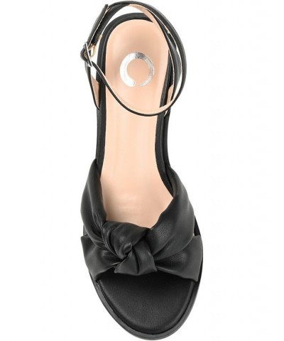 Women's Edythe Knotted Sandals Black $47.50 Shoes