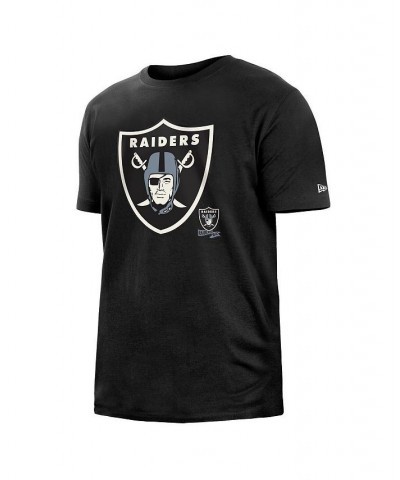 Men's Black Las Vegas Raiders 2022 Sideline Ink Dye T-shirt $21.08 T-Shirts